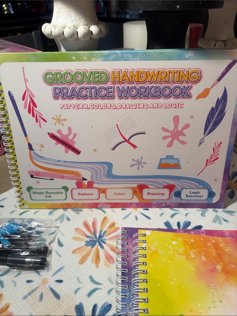 Kids Handwriting Trace Workbook - Colorful Alphabet Practice 6 Books - Picture 7 of 7